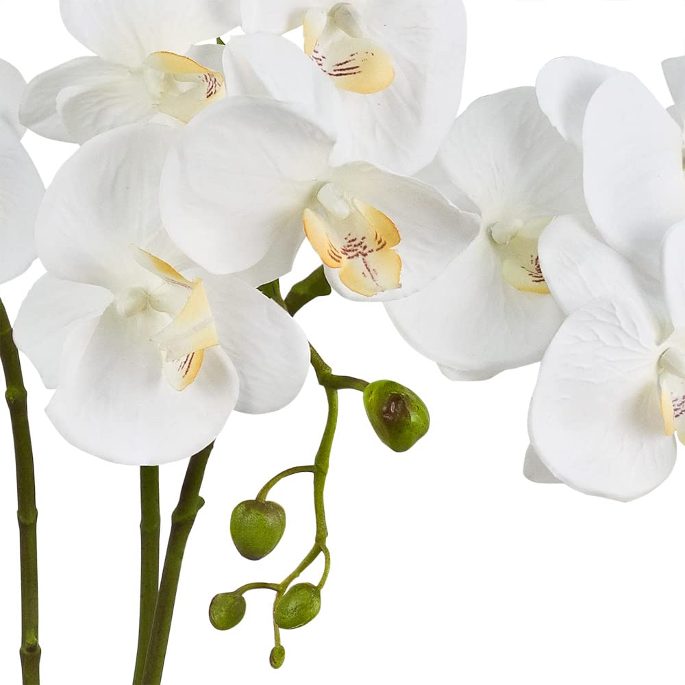 Decovego Orchidée Plante Artificielle Artificiel avec Pot 65cm Blanc