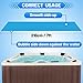 Spa and Hot Tub Cover - 7 × 7 FT 16-mil Square Hot Tub Thermal Insulation Solar Blanket Bubble Cover, 210 × 210 CM