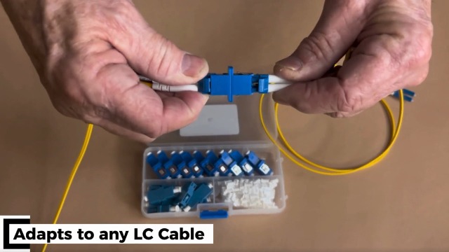 Image of Fibershack - LC Fiber Optic Connector Kit for Simplex & Duplex Optical Cables - Includes Fiber Couplers, LC-UPC Dust Caps, Hard-Shell Snap Lock Container to Keep Your Optical Toolkit Organized