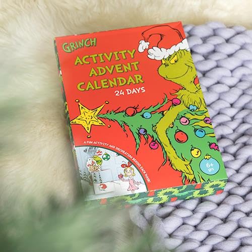 The Grinch Advent Calendar. Includes 24 Doors, Activities & Christmas Decorations. Officially Licensed Grinch Merchandise from Fizz Creations