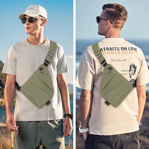 Anti Theft Crossbody Travel Bag for Women Men,Multi-pocket Crossbody Bag,Slim Sling Bag with Adjustable Strap2