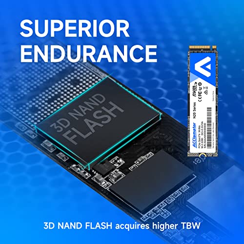 Image of Acclamator 256GB SSD NVMe M.2 2280 PCIe Gen3x4 Internal Solid State Drive, Read Up to 1800MB /s with 3D NAND Flash Compatible with Laptop & PC Desktop N20