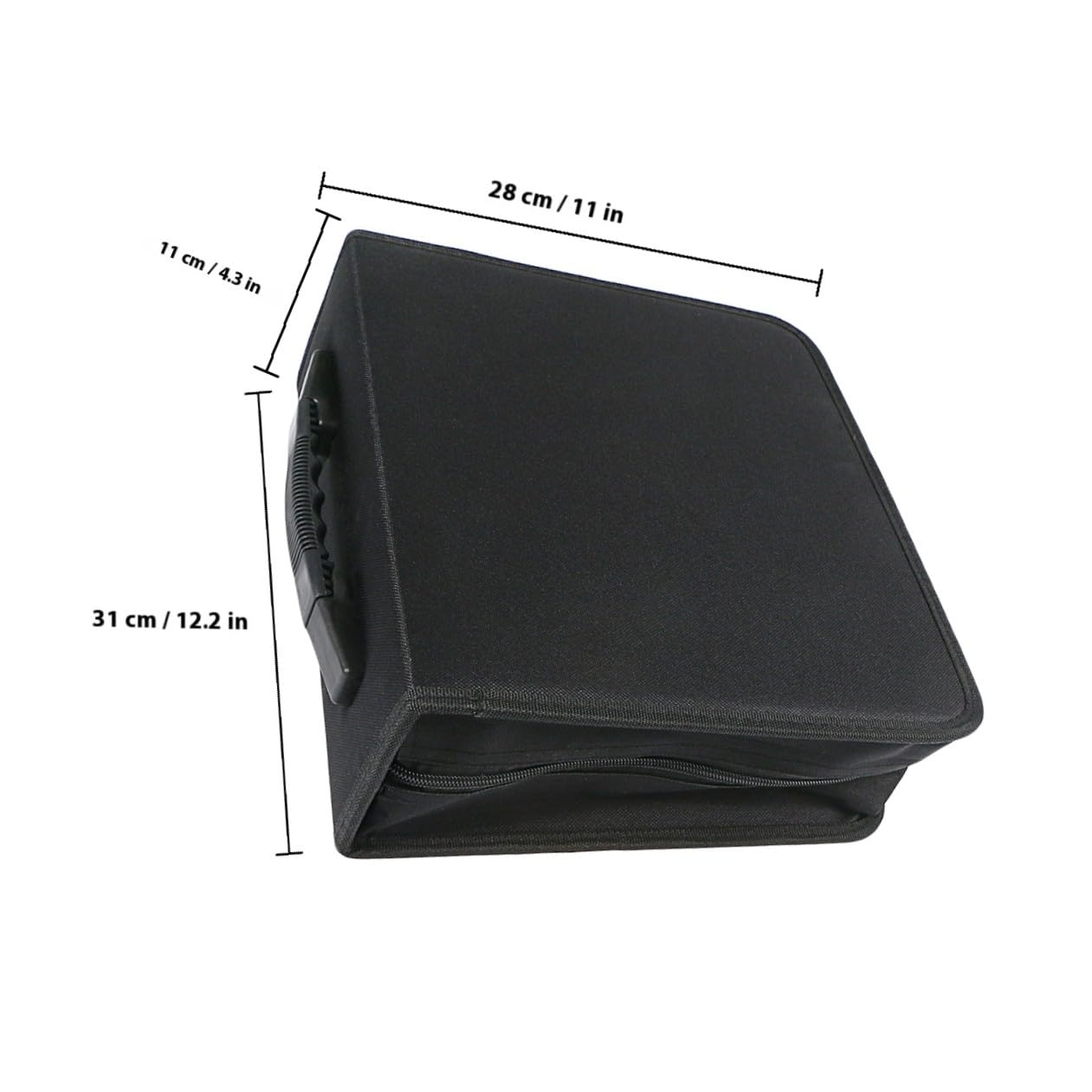 Ipetboom Custodia Organizer CD Dvd con Chiusura Zip Album Portadischi Slot Custodia Rigida Trasparente per Archiviazione e Trasporto Dischi per Viaggi e Uso Quotidiano
