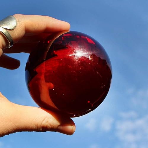 DSJUGGLING Bola de malabarismo de contacto acrílico rojo rubí - 2.992 in (3 pulgadas)