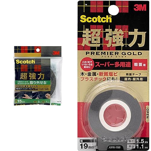 3M ʃe[v  ԃ_bV{[hp O 15mm 3m XRb` SCD-15 Z~O v~AS[h & ʃe[v  X[p[pr eʗp 19mm 1.5m XRb` KPR-19R  v~AS[