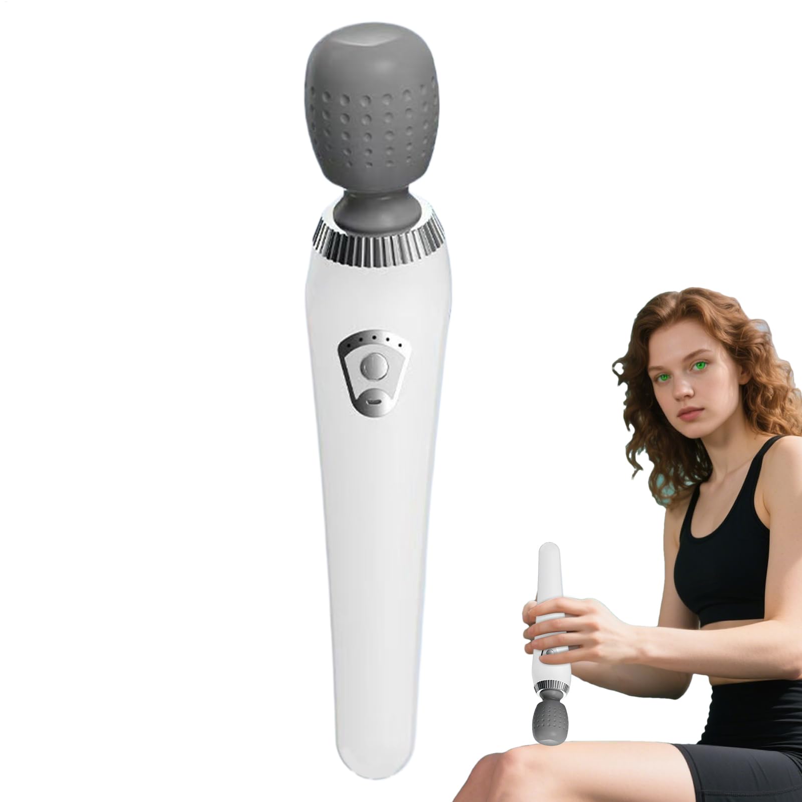 Vibration Wand Massager, Full Body Massager Wand, ABS Ergonomic Design for Muscle Relaxation, Powerful Vibration Tool for Foot, Neck, Back, Stress, Ideal for Home, and Travel, 26x5.2x8cm