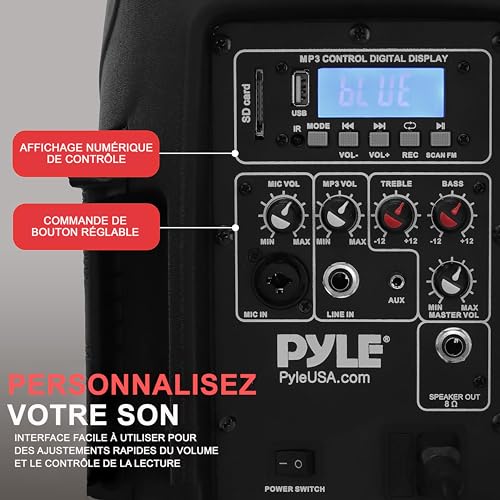 Haut parleur bluetooth puissante avec lecteurs MP3 USB SD et micro - 5