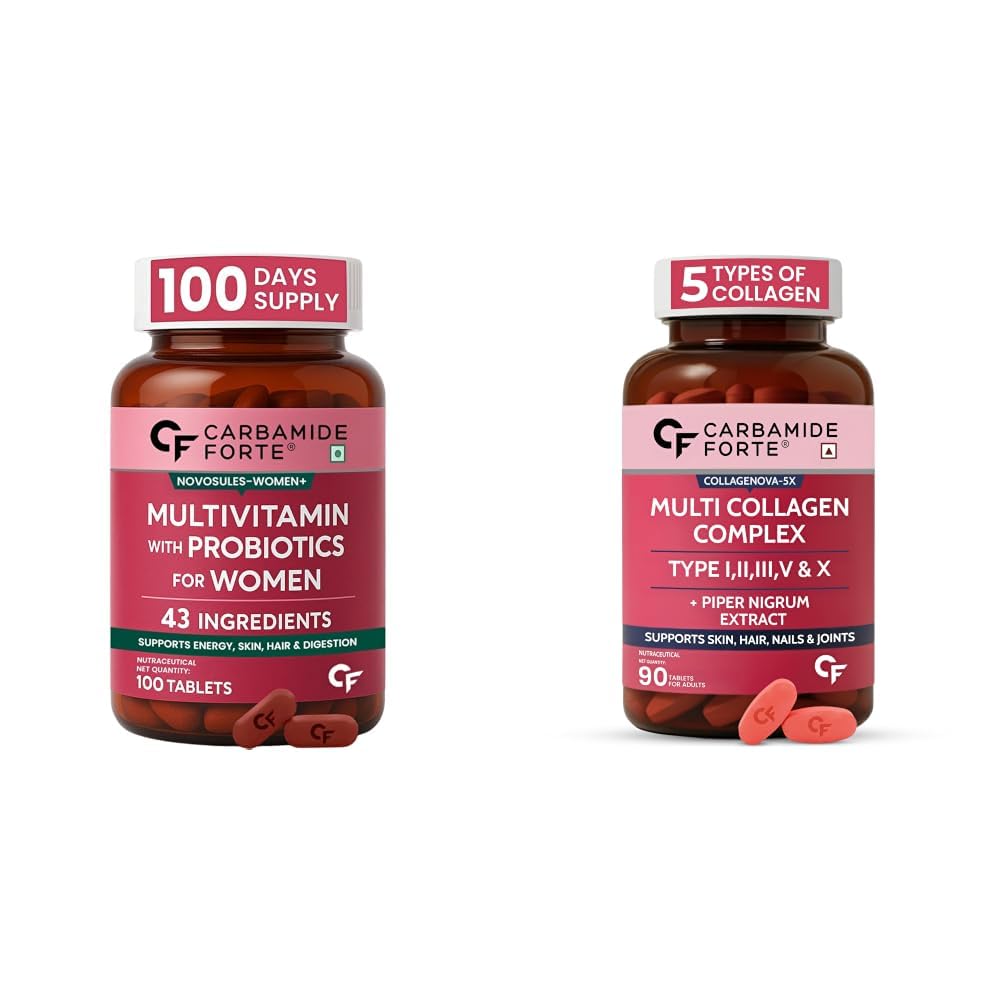 Carbamide Forte Multivitamin Tablets for Women | Multi Vitamin Supplements for Womens With Probiotics | Multivitamin Tablet for Women With 43 Ingredients To Support Energy & Health - 100 Tablets-picture-31