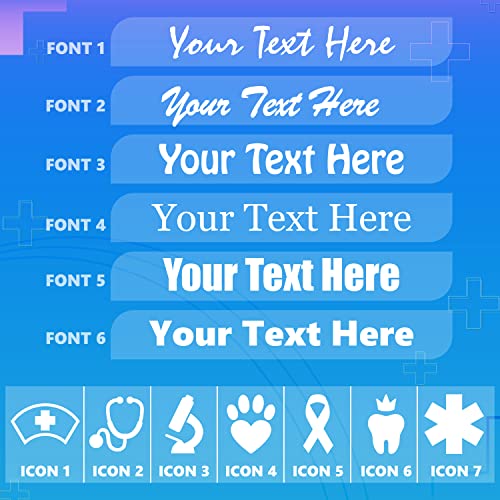 Personalized Embroidered Lab Coat for Women w/Medical Specialty ICON & Name, Text, 13 Thread Colors, 3 Pockets & Long Sleeve - Image 3