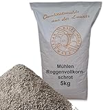 Mühlen Roggenvollkornschrot 5kg frisch aus der Rätze-Mühle in bester Qualität Roggen geschrotet 100% regional und natürlich