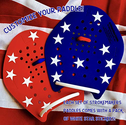 Strokemakers Swimming Training Paddles (Size 1, Red/Blue) - Thumbnail 4