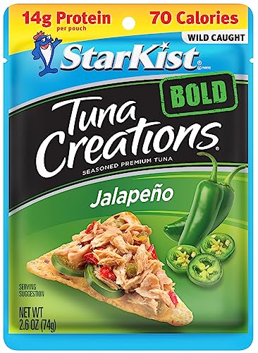 Image of StarKist Tuna Creations BOLD Jalapeno Pouch (2.6 oz - 1 Pack) Wild Caught, High Protein Shelf Stable Seafood, Gluten Free, Soy Free, No Draining, Ready to Eat for Salads and Sandwiches
