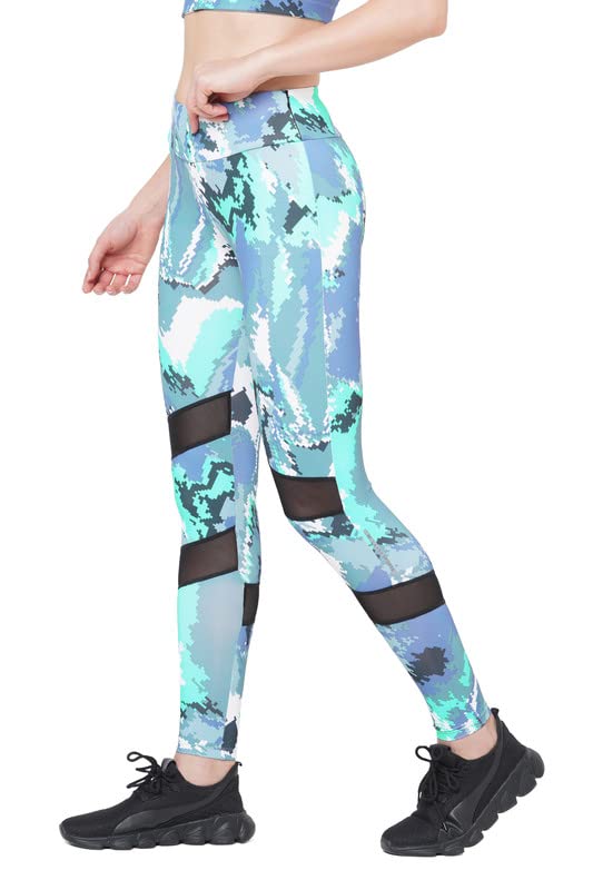 Image of Women's JUST-Dry 7 /8 DIGI CAMO Printed MESH Tights