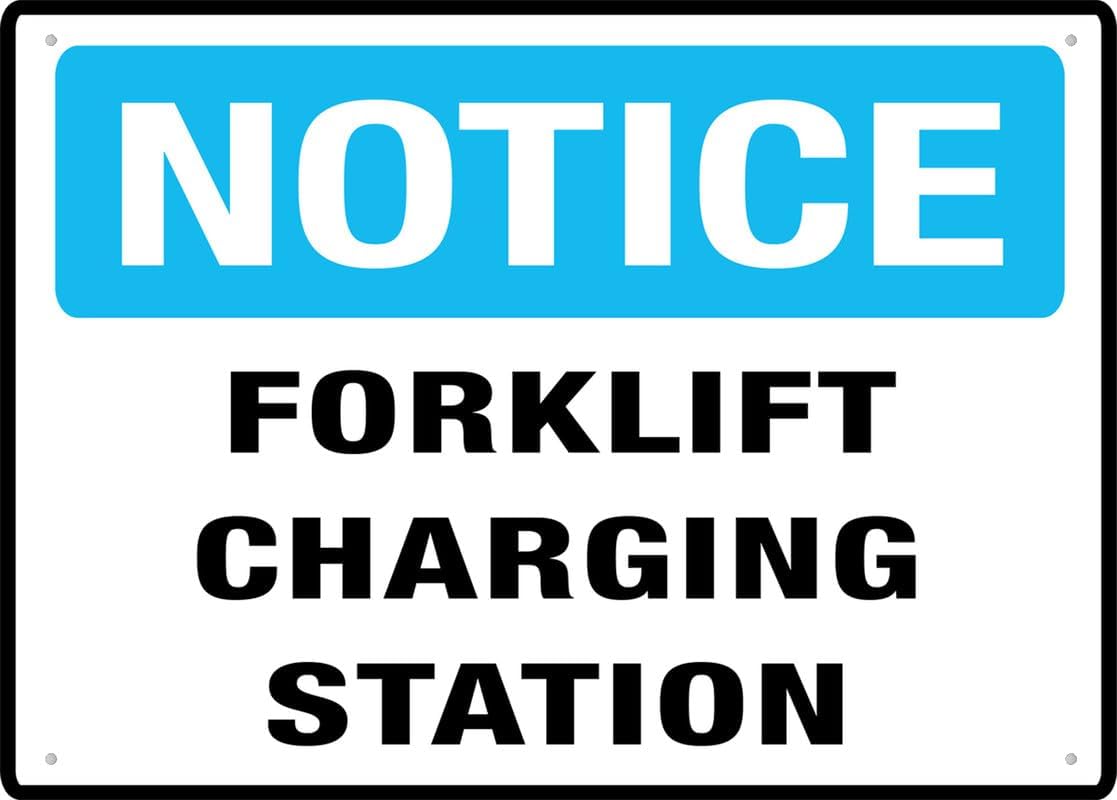 Forklift Charging Station Sign Outdoor Signs Metal Aluminum Tin Sign 8X12 Inch Uv Ink Printed For House And Business