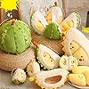 OUKEYI Creative Detachable Durian Plush Toy,11.8 in/30cm Fruit Durian Plush Toy, Decompression Durian Toy, Durian Plush Pillow,Cute Peeling Durian Plush Doll Gifts #2