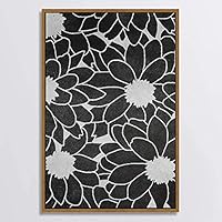SIGNWIN Canvas Wall Art Black and White Flowers Canvas Prints Home Artwork Decoration for Living Room,Bedroom - 16