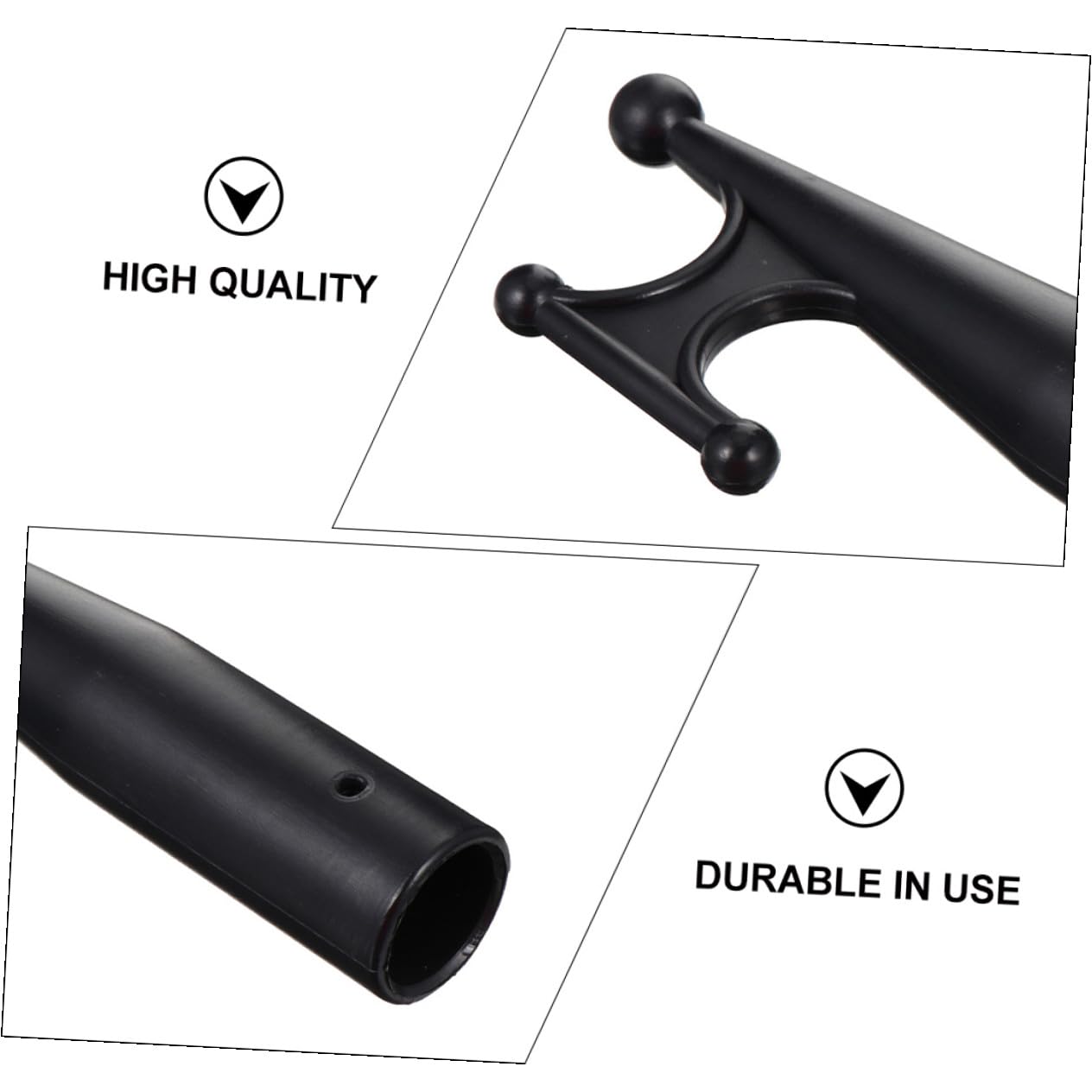 SUPVOX Mezzo Marinaio in Plastica Kayak Corde Elastiche con Ganci Cinghie Elastiche Barca Piscina Elastico Corda Rimorchio Gancio Punta del Mezzo Marinaio Barche Black