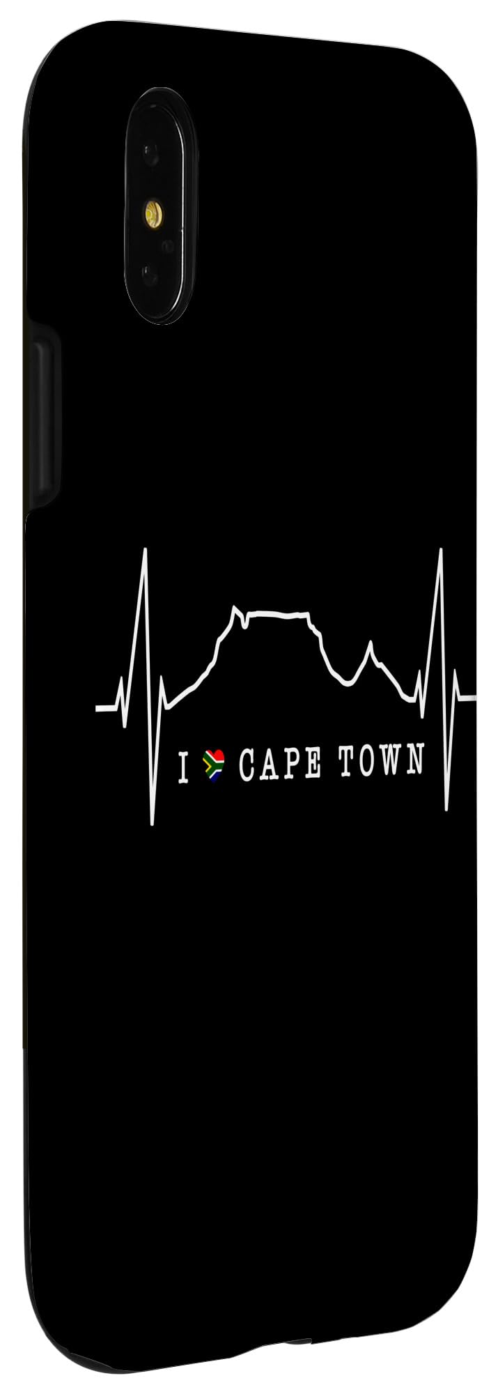Cape Town Skyline Heartbeat Love South Africa Table Mountain Case for iPhone X/XS - Image 3