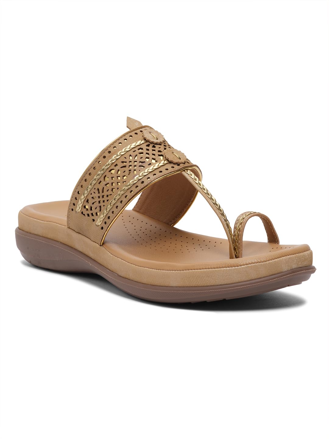 Svara Kolhapuri Flats Stylish, comfortable and versatile designs, combining elegance, durability and modern fashion for all occasions-image-11