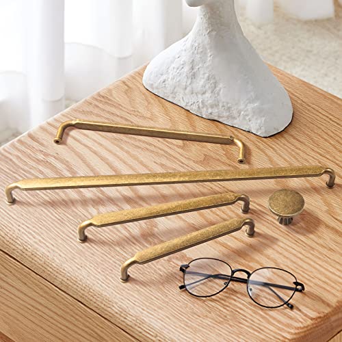 Goo-Ki 5 Inch Hole Center Cabinet Pulls Antique Brass Zinc Alloy Kitchen Drawer Pull Handles, 6 Pack Antique Bronze Retro Brass Hardware for Furniture,2202-GT-128 - Image 5
