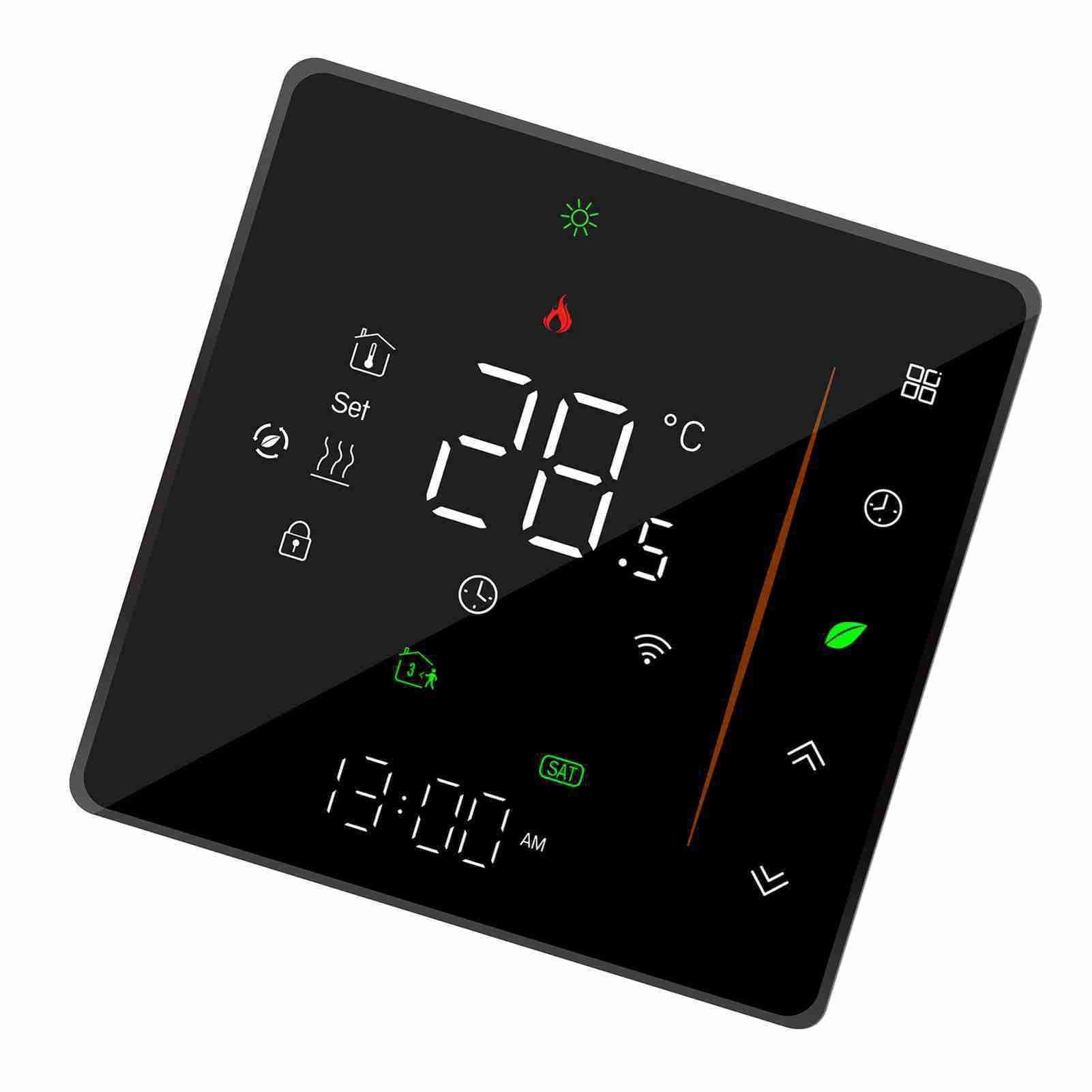 Termostato Intelligente WiFi,Termostato WiFi per Caldaia a Gas,Programmabile,Touch Screen Retroilluminato,Controllo vocale Compatibile con Alexa/Google