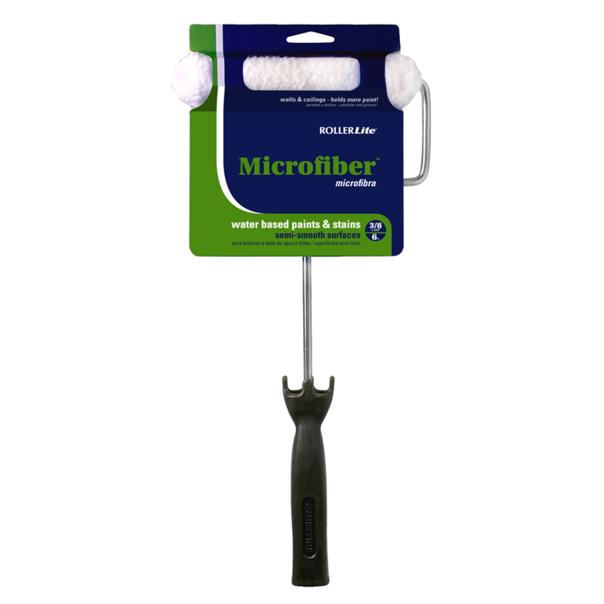 RollerLite QUALI-TECH 614-MF8038 Roller CVR 6X3/8IN Frame with Cover, White, Black