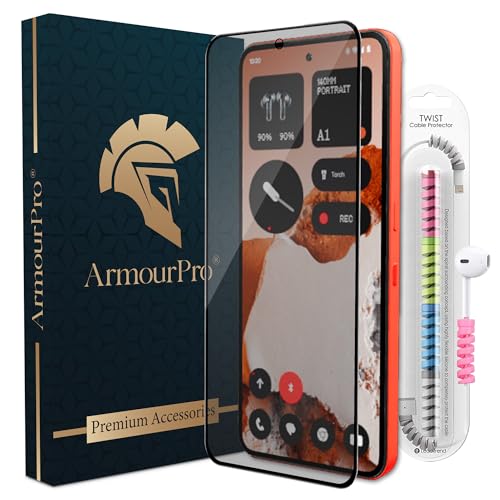 Image of ArmourPro Anti Glare Matte Tempered Glass for CMF Phone (2) Pro, Anti Fingerprint Screen Protector, 9H Scratch Resistant, Smooth Touch, Easy Installation Kit with Cable Protector