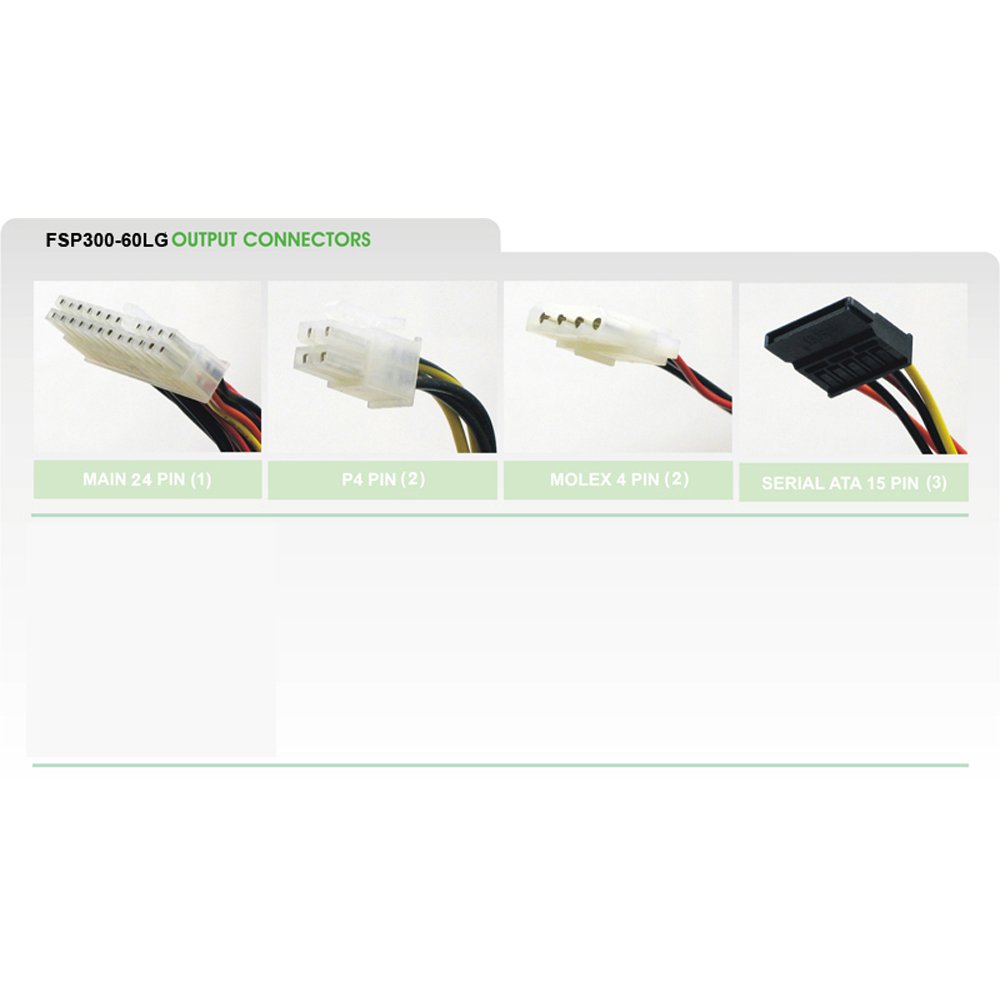 FSP Mini ITX/Flex ATX 80+ Bronze 24-Pin 300W Power Supply (FSP300-60LG)