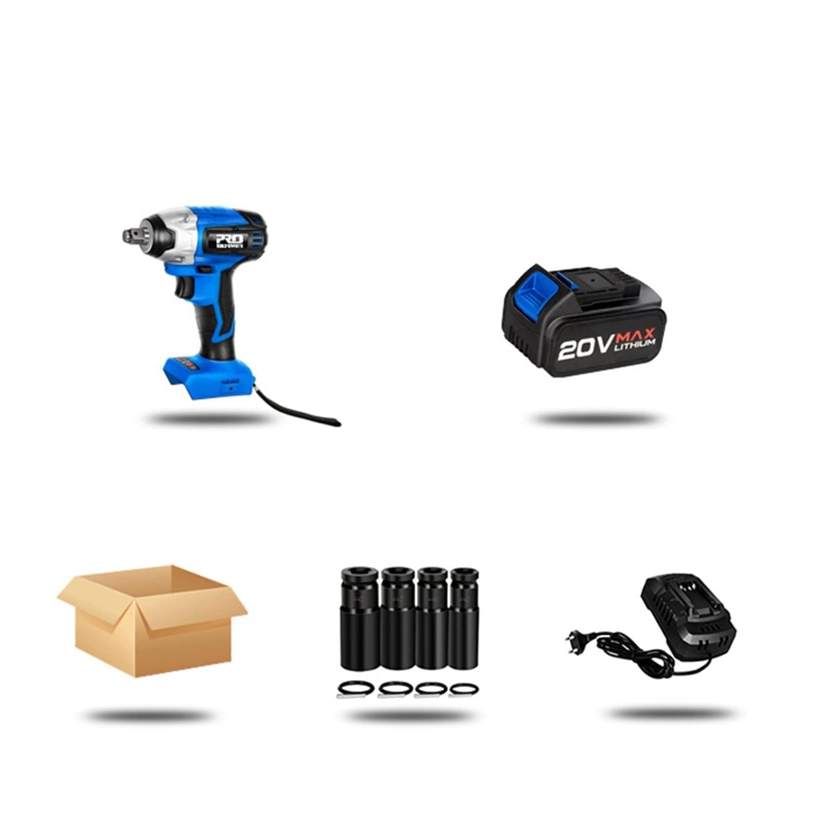 Rsgxlfqzvak Ptet1015 Air Hammer, 8 In 1 Cordless Screwdriver Drill Hammer Drill Impact Wrench Angle Grinder Circular Saw Jig Saw Air Inflator Lithium Battery(Ptet1015)