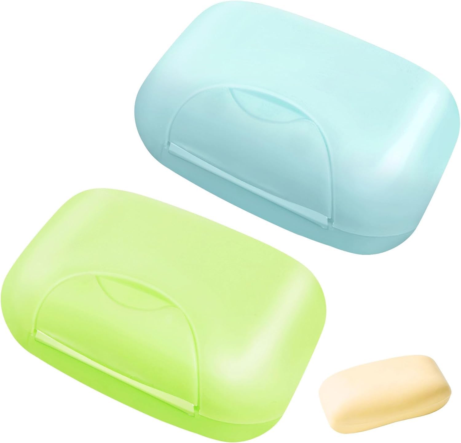 Alark Soap Dish with Lid Plastic 2 Pcs Travel Soap Case Holder Waterproof and Leakproof Soap Box Container for Shower Travel Hiking Bathroom School Gym and Camp Soap Dish Case Holder [12x8x4 CM]