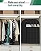 Garment Bags for Hanging Clothes 8 packs Washable Black Suit Bags for Closet Storage and Travel with Clear Window (43 inches)