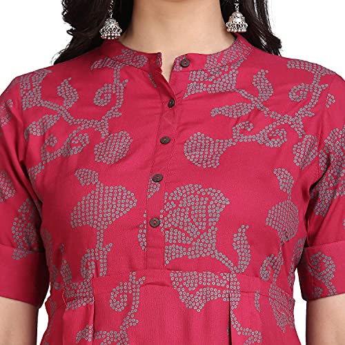 Image of Rangavali Stylish Dress for Women | Western A-Line Maxi Long Gown for Womens | Cotton Dresses for Ladies | 1 Piece | Maroon