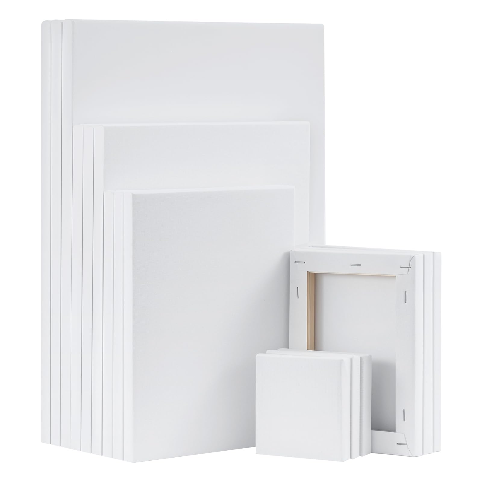 15PCS Blank Canvas Artist Canvas Panels Board 100% Cotton Blank Canvases for Acrylic Painting Canvas Board for Artists Oil Paint & Wet Water Art Media