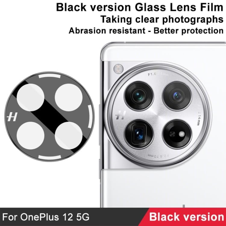 Image of ZARALA Glass Camera Lens Protector For OnePlus 12 5G [9H Hardness] [6D Lens Protector ] [Easy Installation] Black (OnePlus 12 5G)