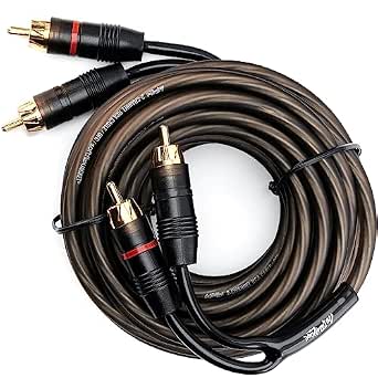 Install Link RCA Audio Cable (20 Feet) 2-Male, Subwoofer & Stereo (OFC)