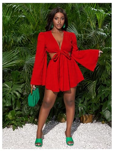 Image of BEAUDRM Women's Summer Tropical Dress Sexy Vacation Outfits Beach Sundress | Tropical Dresses for Women, Summer Dress, Two Piece Sets, Summer Outfits