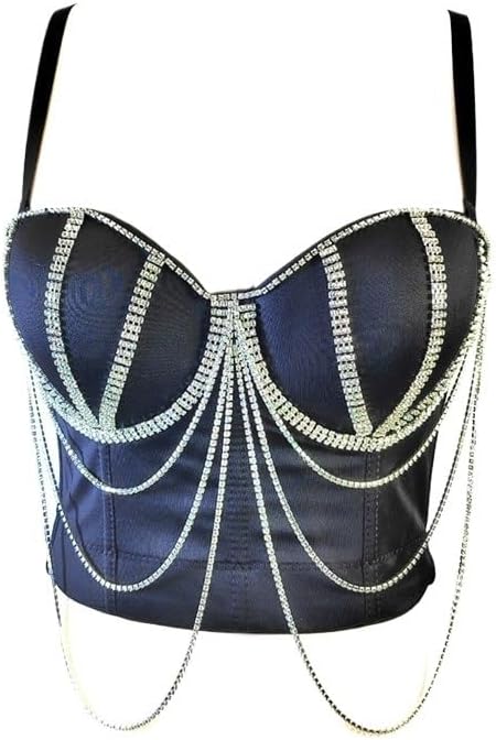 Rhinestone Beaded Tube Top Short Fishbone Body Shaping Bra Outerwear Underwear