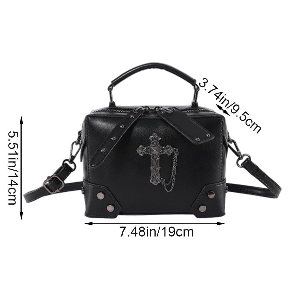 Amazon.co.jp: Lixgoma ショルダーバッグ ゴシック クロス スカル 地雷