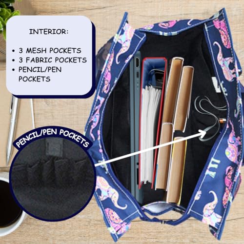 NGIL Utility Water Resistant Zippered Lined Tote Bag,Multi Pocket Organizer, Work Tote Bags for Women, Nurse Tote,Nurse Gift3