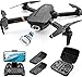 4DRC Drone avec Caméra 1080P HD WiFi FPV Télécommande, Pliable Drone avec Mode sans Tête, Maintien d'altitude, Induction de Gravité, Vol de Trajectoire, Contrôle Gestuel et 360° Flips