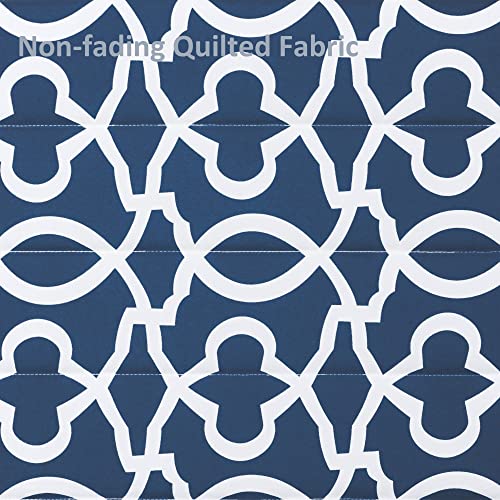 Image of SUNCREAT Double Tree Hammock with Hardwood Spreader Bar, Extra Large Soft Pillow, Heavy Duty Hanging Hammock for Indoor, Outdoor, Blue Pattern