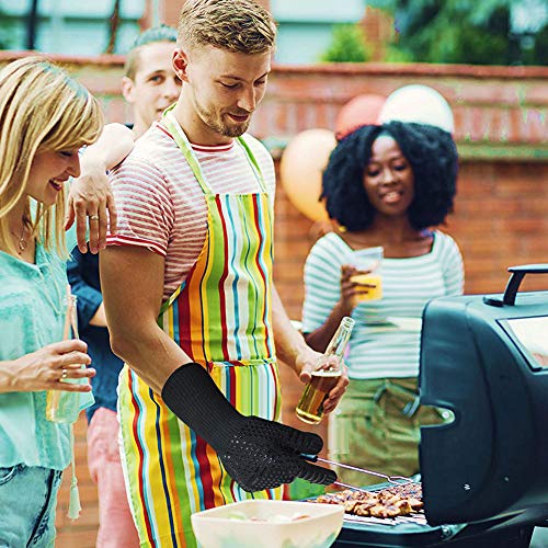 Luva De Alta Temperatura Para Churrasco - 1 Par - Preto
