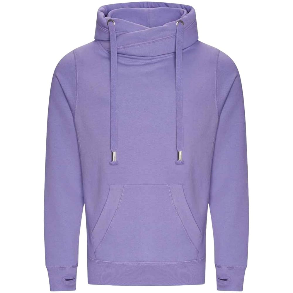 AWDis Hoods Mens Cross Neck Hoodie (XL) (Digital Lavender)
