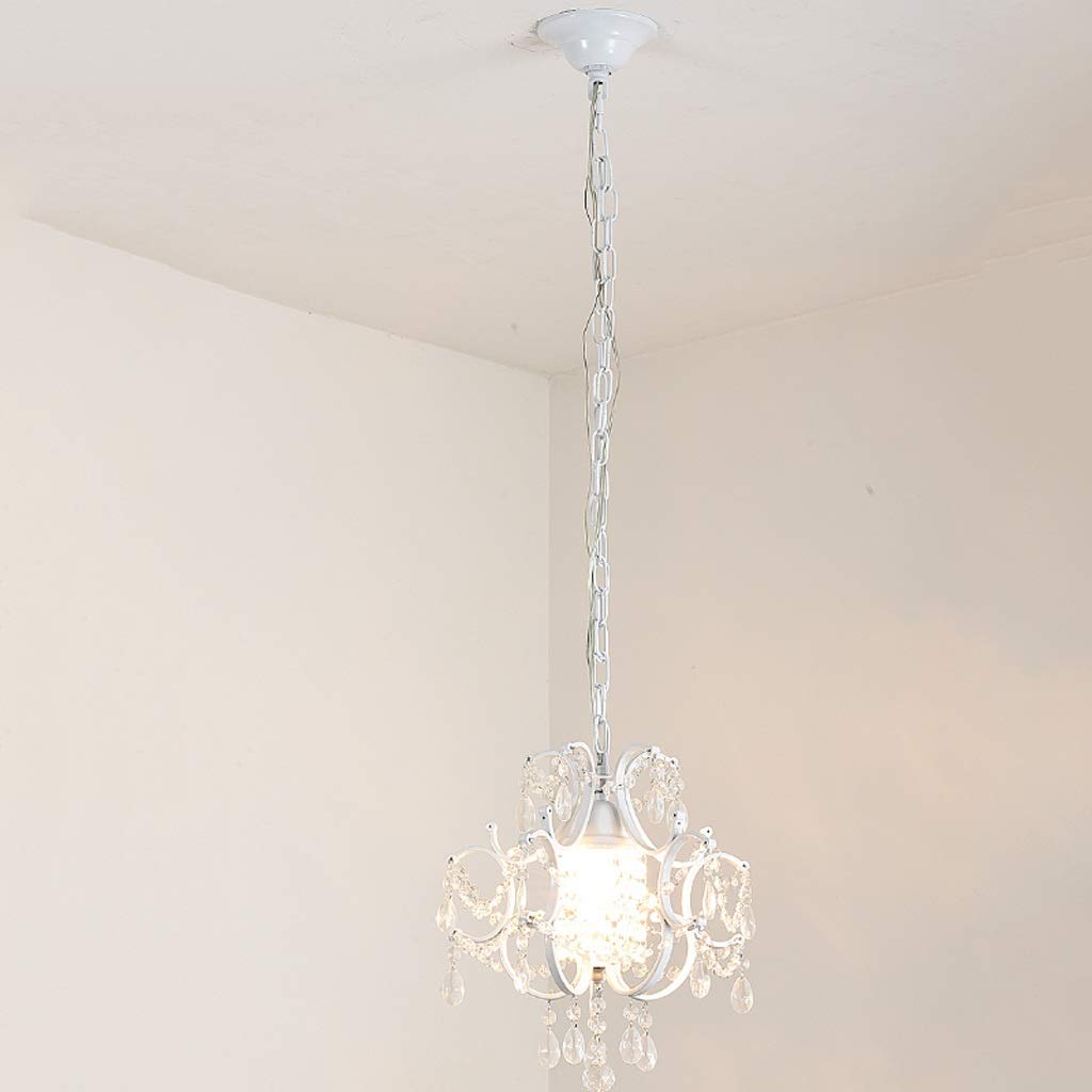 BQQQ Lámpara de araña Moderna con Brillo de Cristal, lámpara de Metal, lámpara de Techo Colgante de Cristal para Estudio de Dormitorio