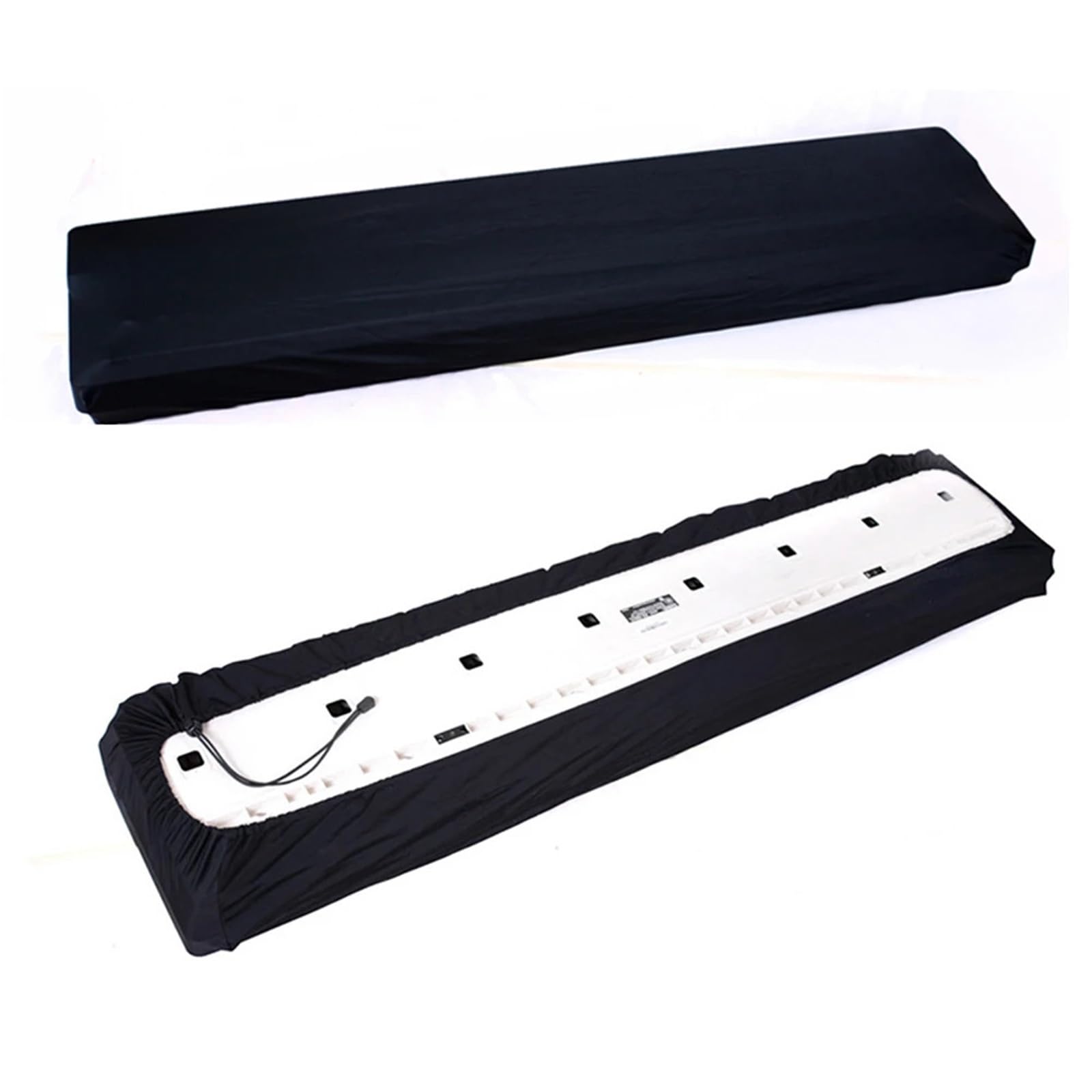 Couverture Pour Piano Housse de protection anti-poussière for piano électrique 88 touches et 61/73/76, tissu élastique extensible for synthétiseur(88 keys)