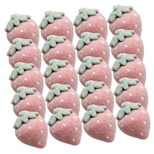 NUOBESTY 20stücke Kleine Erdbeeren Charms Niedliche Flach Backed...