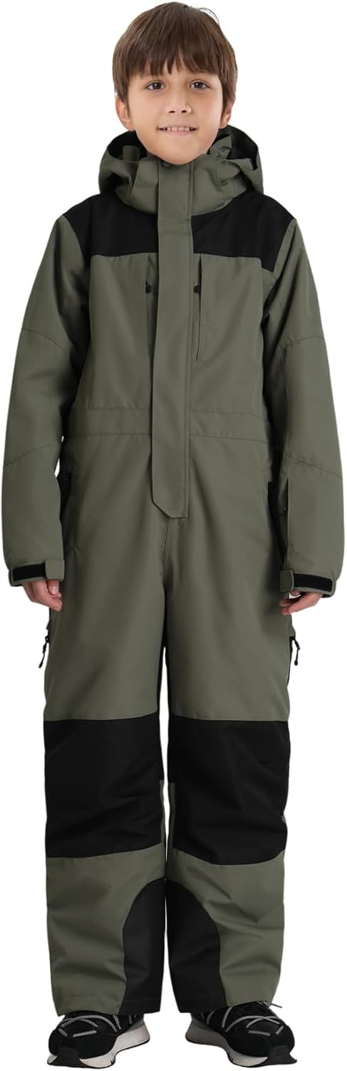 GSOU SNOW Kids Snow Suit One Piece Ski Suit Boys Girls Snowboard Jumpsuits Waterproof Youth Snowsuit Outfit