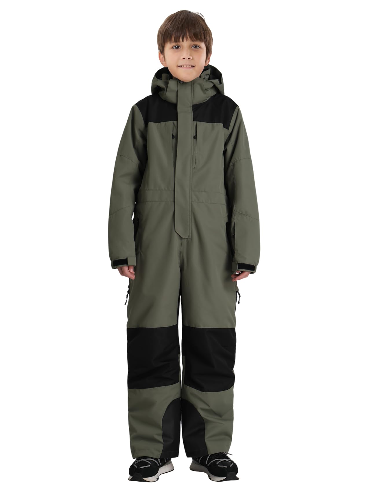 GSOU SNOW Kids Snow Suit Boys Girl Ski Suit One Piece Youth Snowsuit Outfit