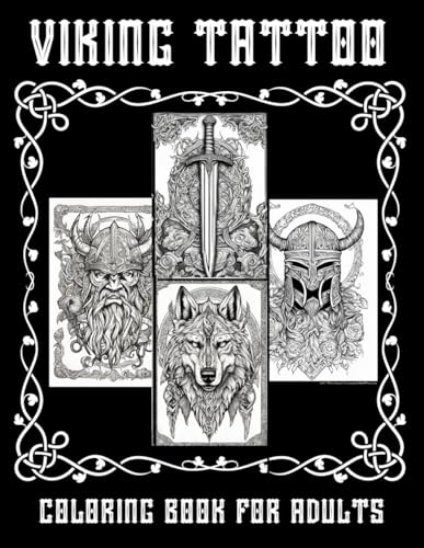 Viking Tattoo Coloring Book For Adults: For Relaxation. Nordic and Celtic Design. Unique Tattoos Norse. Symbol Warrior Scandinavian Fighter Berserker image 2