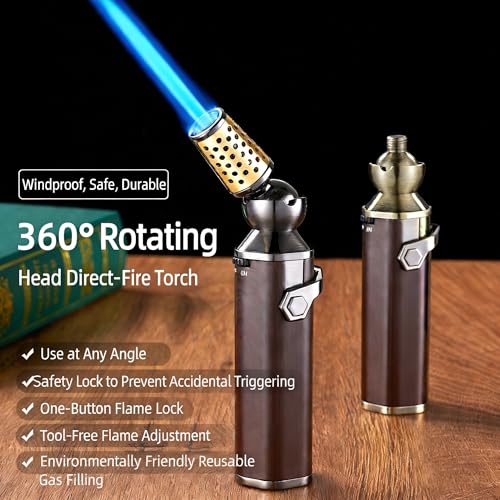 Encendedor Jet Flame a Prueba de Viento Azul Plegable miniatura 2